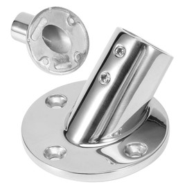 KIMISS Accesorios para Barandillas de Barcos, Base de Tubo Redondo de 45 Grados Accesorio para Barandillas de Mano Accesorios para Barcos Marinos de Acero Inoxidable 316(25 mm)