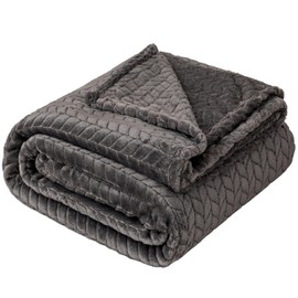 GLS Home Luxury Throw Blanket Soft Lightweight cosy sofa throw Leaf Pattern bed Fleece Throws for Couch Bed Travel Sofa Throw Blanket (CREAM, Double - 150x200cm)