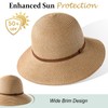 Beach Sun Hats for Women, Wide Brim Straw Hats with