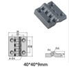 4PCS 40 * 40 * 9mm Nylon Hinge Black Folding