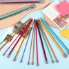 Aeelike Knitting Needles Set 25cm, Coloured Metal Knitting Needles All