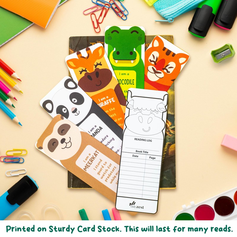 Only Zest Fun Bookmarks in Bulk for Kids - 40