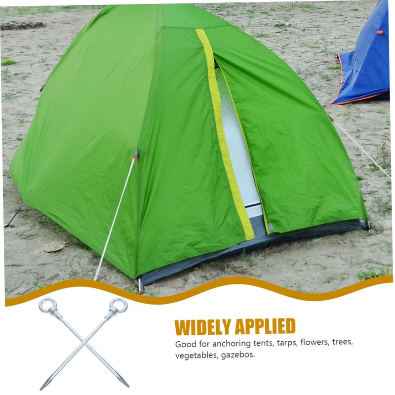 Sosoport 2pcs Heavy Duty Tent Stakes Extra Tent Pegs for
