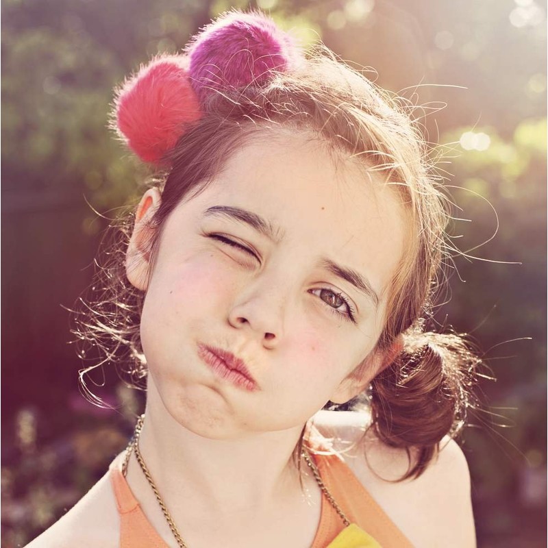 Peppercorn Kids Pompom Hair Tie- Hot Pink