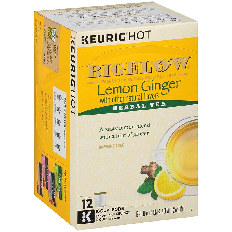 Bigelow Tea Lemon Ginger Keurig K-Cups, 12 Count (Pack Of