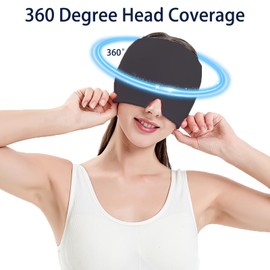 Ahigh Migräne Maske, Kühlmaske Migräne, Migraine Relief Cap, Dehnbare Doppelseitiges Gel Kopfschmerzen Mütze Cold Therapy Cap Schlafmaske zur Linderung von Migräne, Kopfschmerzen, Druck