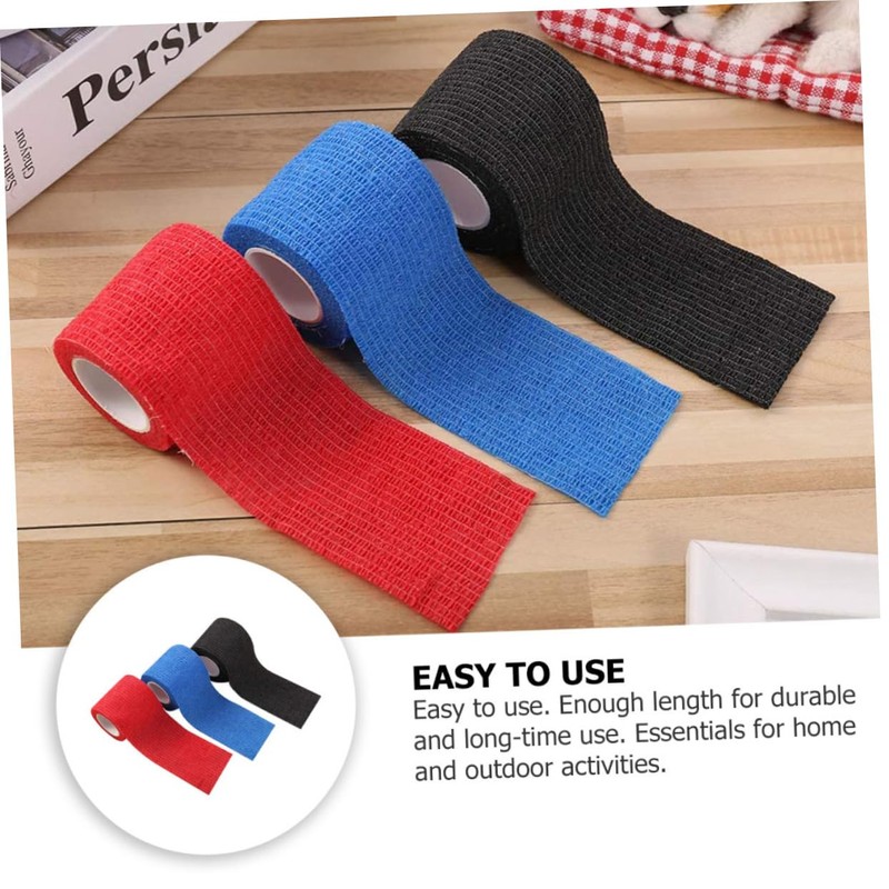 COLLBATH Elastic Protective Tape Self-stick Bandage for Sports Vet Wrap