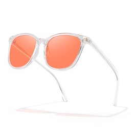 SODQW Blue Light Glasses for Women 99.9% Blue-Light Blocking Reduce Eyestrain by Orange Red lens for Computer Gaming