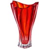 Czech Bohemian Crystal Glass Vase 12''-Height Red ''Plantica'' European Design