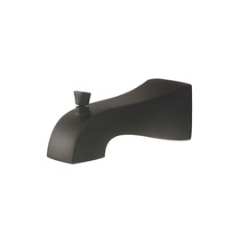 Pioneer X-6400110-MB Modern Sleek 7" Reach Extended Combo Diverter Tub Spout 1/2" IPS or Slip-Fit Installation in Matte Black