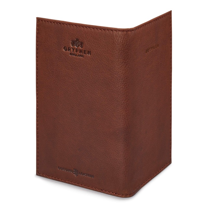 Gryphen Hoxton Leather Golf Scorecard Holder with Pen Loop (Brown)