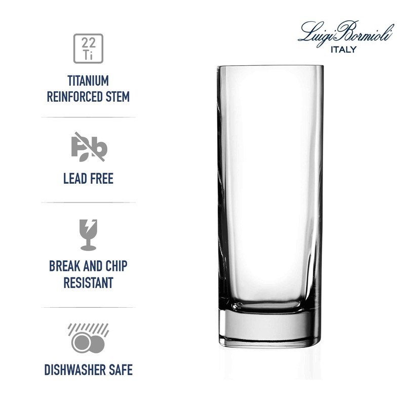 Luigi Bormioli Strauss 13.25 Oz Long Drink Glasses - Set
