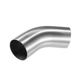 Hihaha 1 Pcs OD 2.75 Inch 45 Degree Mandrel Bend Elbow SS304 Stainless Steel Bend Tube Exhaust Elbow Pipe for Car Modified Exhaust System Piping Silver Tone Durable Material