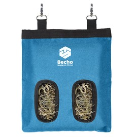 Guinea Pig hay Feeder Bag, Rabbit Bunny Hamster Chinchilla Feeder Holder Cage, Small Animal Hanging Food Storage, 600D Oxford Cloth Fabric Blue