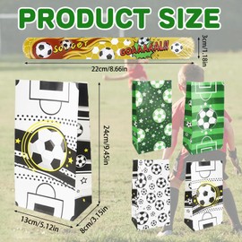 58 Pcs Football Party Bags Fillers,Football Party Favors Set Including Football Party Bags,Football Cartoon Stickers,Football Wristbands And Whistles,Football Party Favors for Kids Birthday Gift