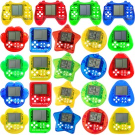 DOEA 24Pcs Video Game Party Favors for Kids, Arcade Keychain, Bulk Party Supplies for Birthday, Goodies Bags Stuffer Valentines Gifts for Kids Classroom Prizes
