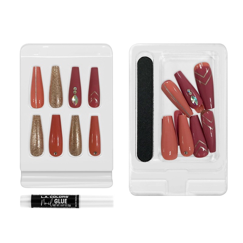 L.A. COLORS Lavish Nail Luxe Finish Nail Tip Kit (carded),