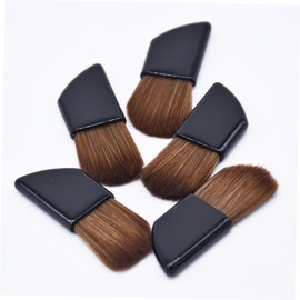 KOMBIUDA 2pcs Portable Foundation Makeup Mini Cheek Travel Makeup Brush Set Blush Brush Angled Handle Soft Nylon and Plastic Travel for Women