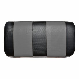 Seat Cover Replacement for EZGO RXV Golf Cart - Front Bench Seat - Premium Marine Vinyl - 5 Panel Stitching - Staple On Installation - Two-Tone Golf Cart Seat Covers (Black & Charcoal)