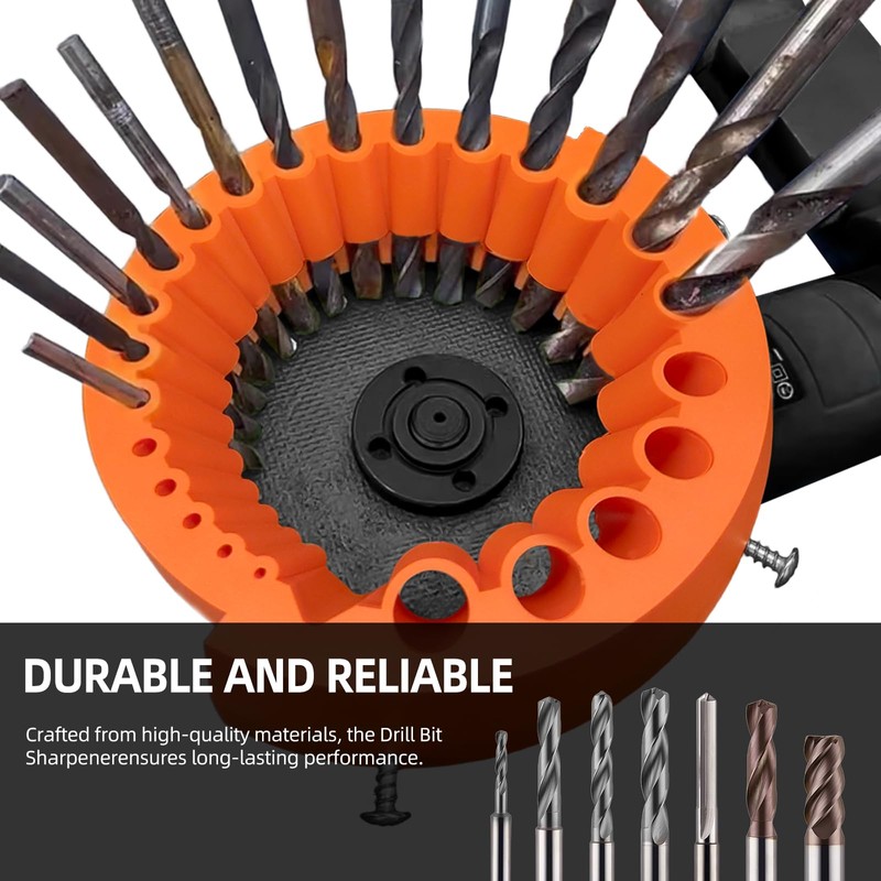 Drill Bit Sharpener Attachment for 125mm Angle Grinders (2-13mm Bits)