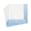 Caspari Linen Border Paper Cocktail Napkins in Light Blue -