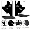ACRNIGHEET 2 Pieces Metal Bookends for Shelves Cute Cat bookends