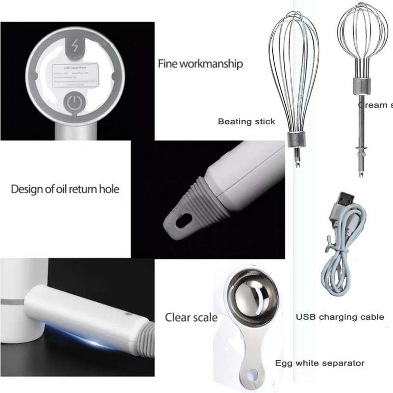 Hand Mixer,3-speed Portable Hand Mixer with Twin Mixer Whips and