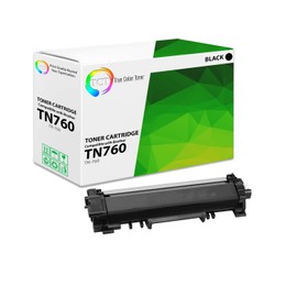 TCT TN760 Toner Cartridge - Premium Compatible Replacement for Brother TN-760 TN760 Black High Yield Works with Brother HL-L2350DW L2370DW DCP-L2550DW MFC-L2710DW L2730DW Printers (3,000 Pages)