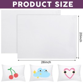 Shimeyao 8 Pcs Zippered Pillow Protectors Bulk Standard Bedding Pillow Cases Soft Breathable Cotton Sateen Dust Protection Covers White Cases for Home Hotel Rental (20 x 26 Inch)