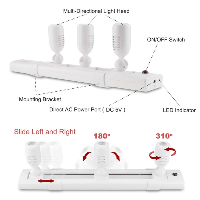 BIGLIGHT LED Track Light, Dimmable Accent Lighting with Rotatable Heads,