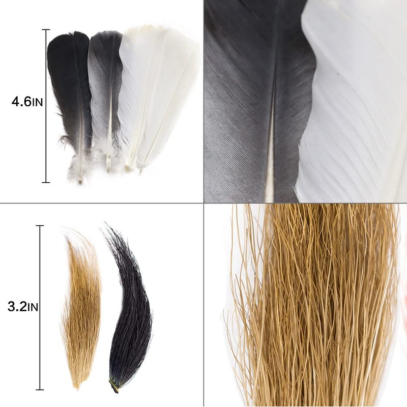 YZD Fly Tying Materials Starter Kit 12 Species Fly Tying