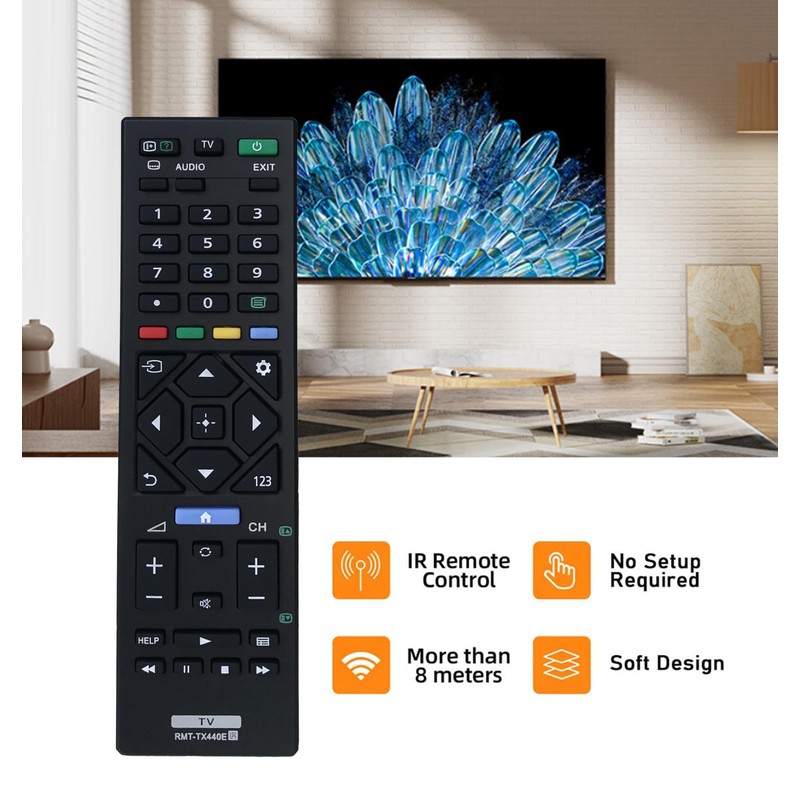 RMT-TX440E Replacement Remote Control for Sony KD-65X80K KD-65X82K KD-65X89K KD-43X82K