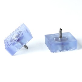 Sayayo Non-Slip Rubber Feet for Garden Furniture Chairs, Floor Protector Pads 30MM*30MM, 12 Pcs White, EJD250W-12P