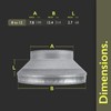 VezoWorks 12" to 8" Inch Duct Pipe Adapter - Galvanized