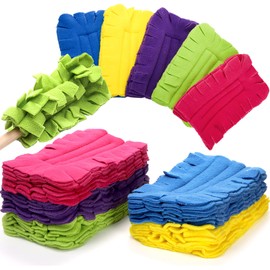 WRINGKIT 15 Pieces Reusable Duster Refill, 360° Heavy Duty Fleece Duster Pads Refills, Washable Hand Dusters Pads for Cleaning Ceiling, Fan Hardwoods Window Kitchen Floor