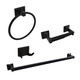 Y&Y Decor 4 Piece Towel Bar Set Bath Accessories Bathroom Hardware with 24" Towel Bar (Oil Rubbed Bronze)