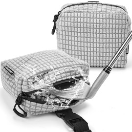 Humerence Golf Club Cleaning Bag Waterproof Golf Ball Cleaner Pouch Portable Accessories Cleaner for Golf Clubs and Balls - Grey