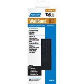 Norton 07660704748 WallSand Drywall Sanding Screen, 11-1/4" Length x 4-3/16" Width, 150 Grit, Fine Grade (Pack of 10)
