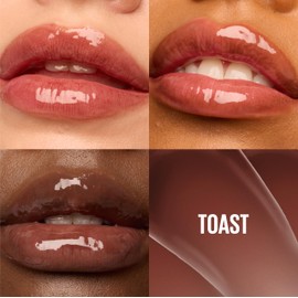 Maybelline Lifter Gloss, Hydrating Honey'd Lip Gloss with Hyaluronic Acid, High Shine for Plumper Looking Lips, Toast, 1 Count