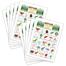Nature Scavenger Hunt Game, Camping Treasure Hunt Party Games Cards, Birthday Activities for Adults, Holiday Hunt for Family and Friends, Spring Scavenger Hunt Party Supplies Decorations (25 Pack)-03