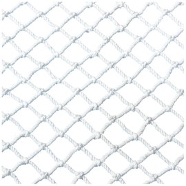 Protective Net White Safety Net for Children, Handwoven Nylon Balcony Window Cat Net Stairs Protective Net, Wall Decorative Fence Net, Truck Cargo Net (Size: 1 x 1 m (3 x 3 ft), Colour: White)