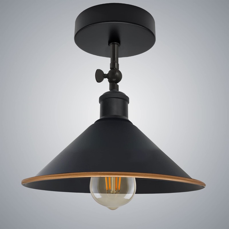 DC Voltage Vintage Style Semi Flush Mount 180 Degree Adjustable