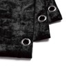 Fredsure Distressed Velvet Shower Curtain Set, 13 Pieces Black Including