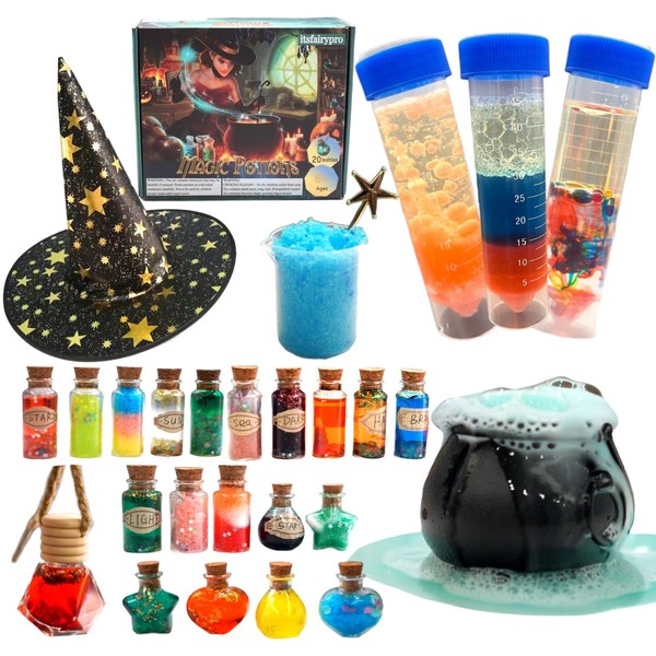 itsfairypro Potion Making Kit Children, 20 Fairy Potion Bottles with