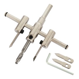 XRMXF Circular Cutter Circle Hole Saw Adjustable Alloy Circular Hole Saw Woodworking Tools Diameter Continuously Adjustable (40-120 mm) - Adjustable Hole Saw