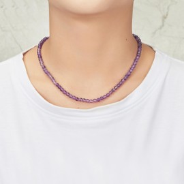 Philip Jones Amethyst Mini Beaded Gemstone Necklace