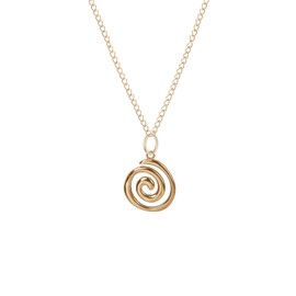 Leeniuniu Minimalist Stainless Steel Spiral Necklace for Women Men Twisted Chain Neckalce Jewelry (Gold)
