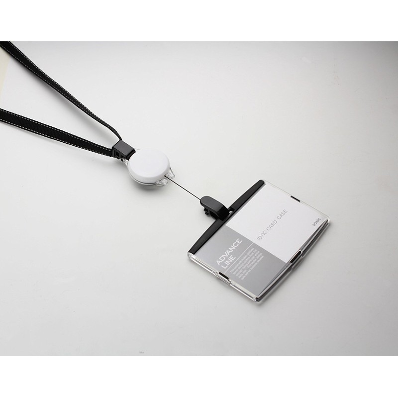 ソニック 名札 リール式 IDサイズ ブラック AL-894-D