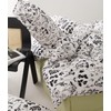 KAREVER Black Botanical Comforter Set Queen White Black Floral Plant