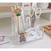 Plus Nao Pen Holder, Acrylic, Transparent, Clear Pen Stand, Pencil